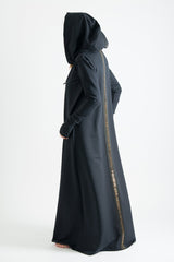 Long Hooded Trendy Dress TINA - EUG FASHION