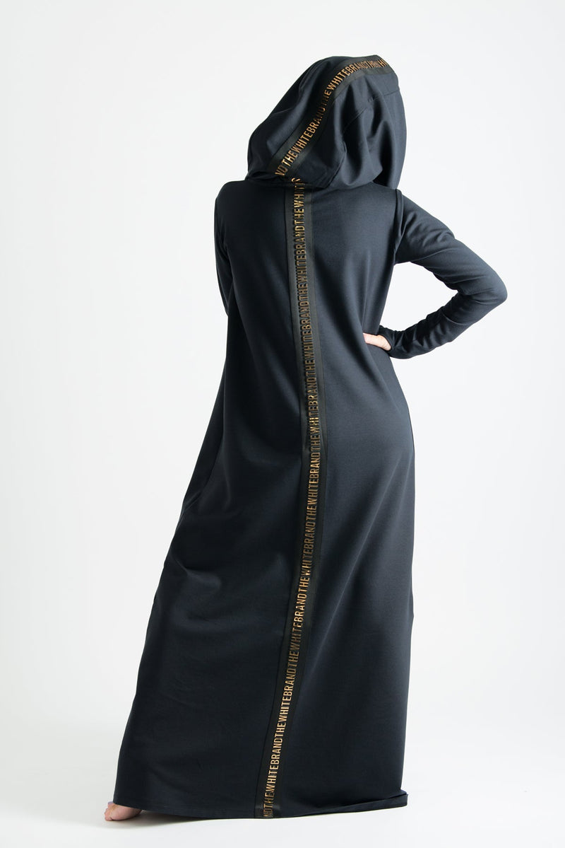 Long Hooded Trendy Dress TINA - EUG FASHION