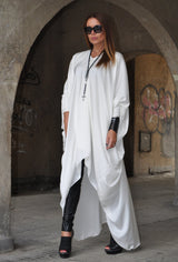 DFold Clothing PREA Long Maxi Kaftan Dress in White