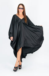DFold Clothing PREA Long Maxi Kaftan Dress in  Black
