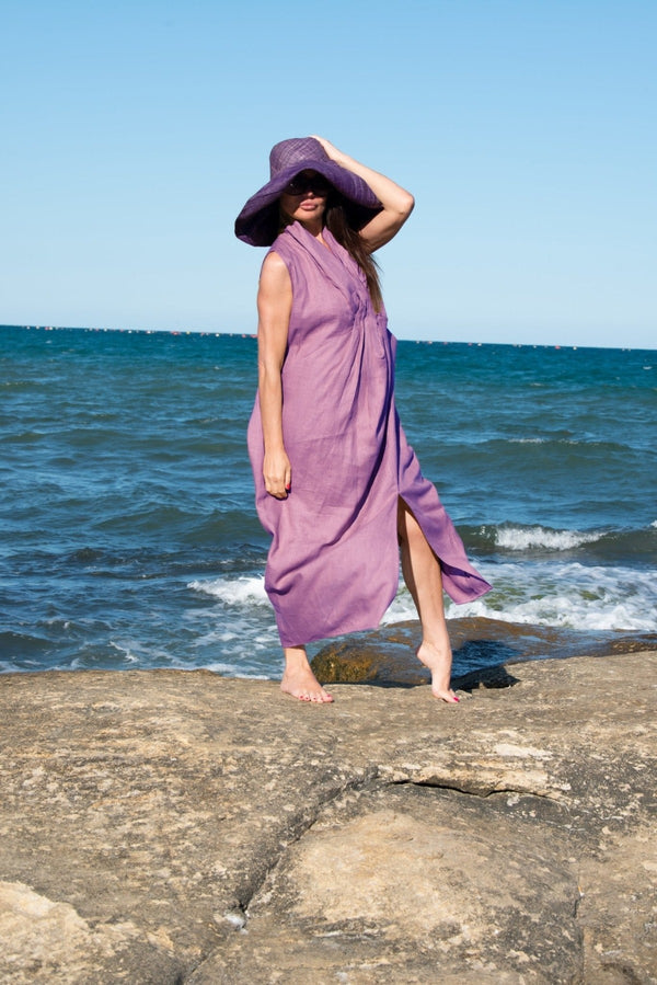 Long Linen Dress IVETA -D FOLD Clothing