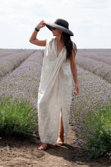 Long Linen Sleeveless Dress IVETA - EUG FASHION