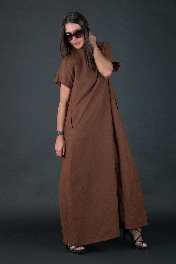 Long Linen summer Dress Renee - EUG FASHION