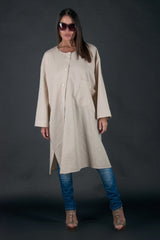 Long Linen Top Claudia - EUG FASHION