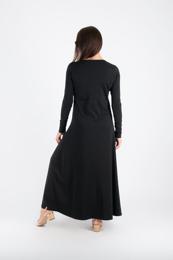 Long Sleeves Jersey Dress ROSALIA - EUG FASHION