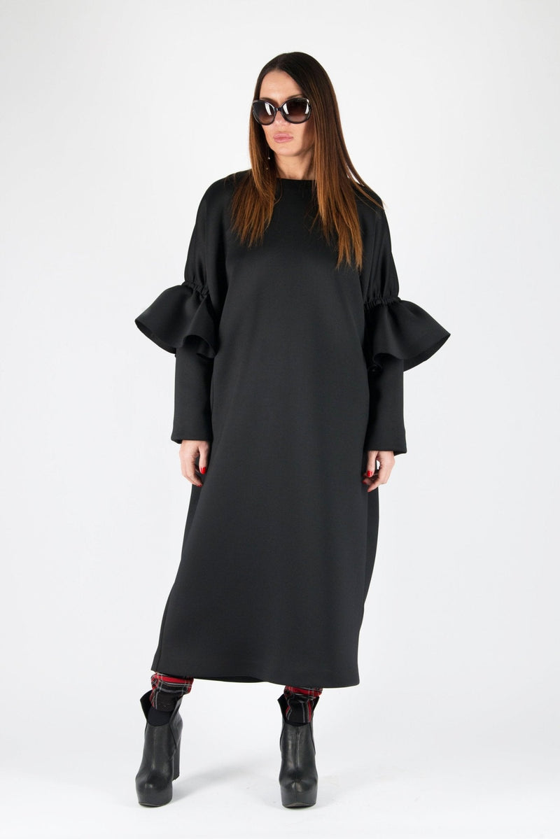 Long Winter Neoprene Dress NOA - EUG FASHION