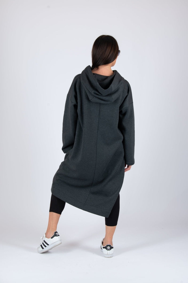 Loose Hooded Dress ELLA - D FOLD CLOTHING