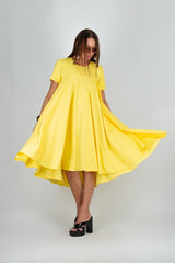 KOSARA Yellow Summer Maxi Dress - Front View