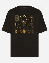 Magical Golden Elements Printed T-shirt - EUG FASHION