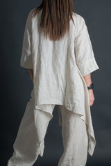 Natural Linen Tunic Sabrina - D FOLD Clothing