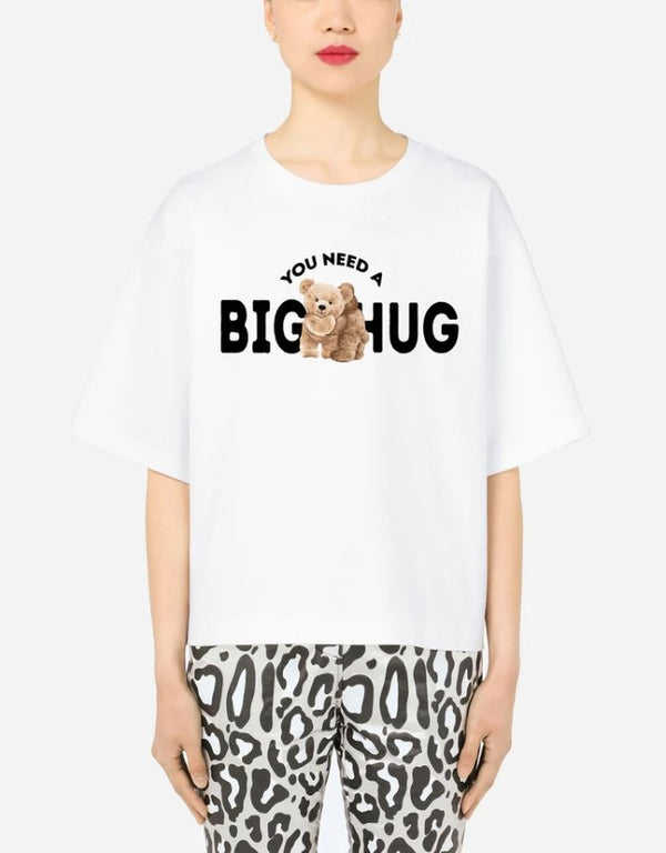 Need a Hug Cotton T-shirt - EUG FASHION