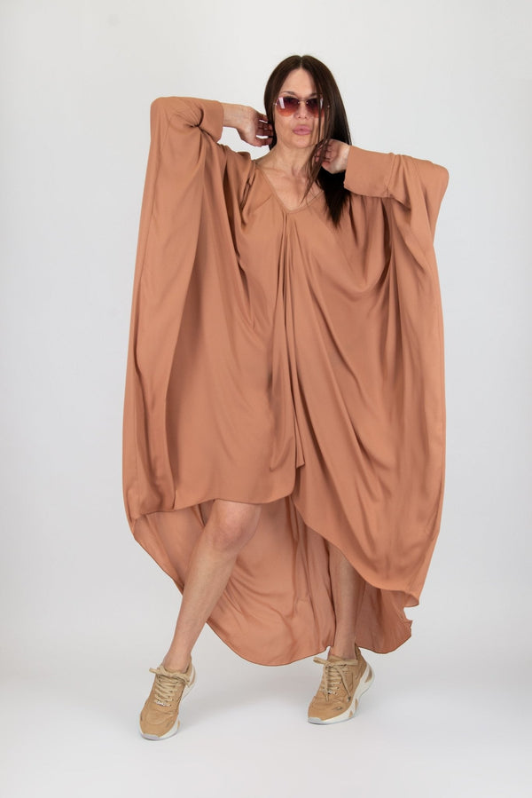 Nude Long Women Dress PREA - EUG FASHION
