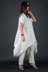 Off White Linen Tunic Caroline - D FOLD CLOTHING