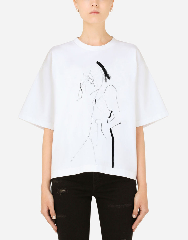 Painted Graphic Woman Premium Tee - EUG FASHION