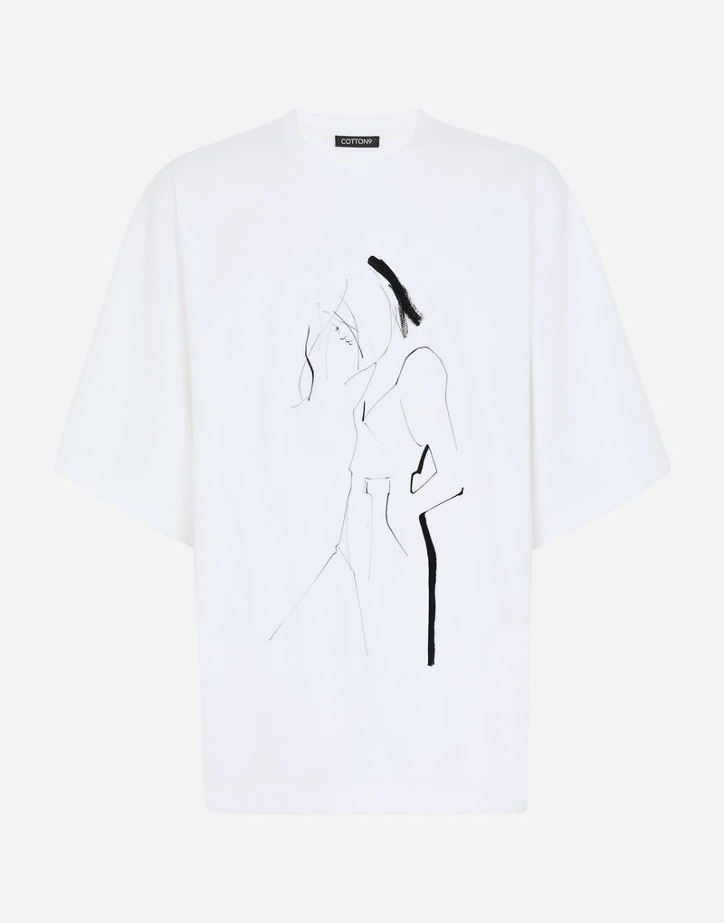 Painted Graphic Woman Premium Tee - EUG FASHION