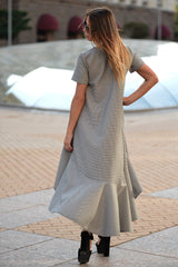 VERA Plaid Cotton Dress - D FOLD Clothing