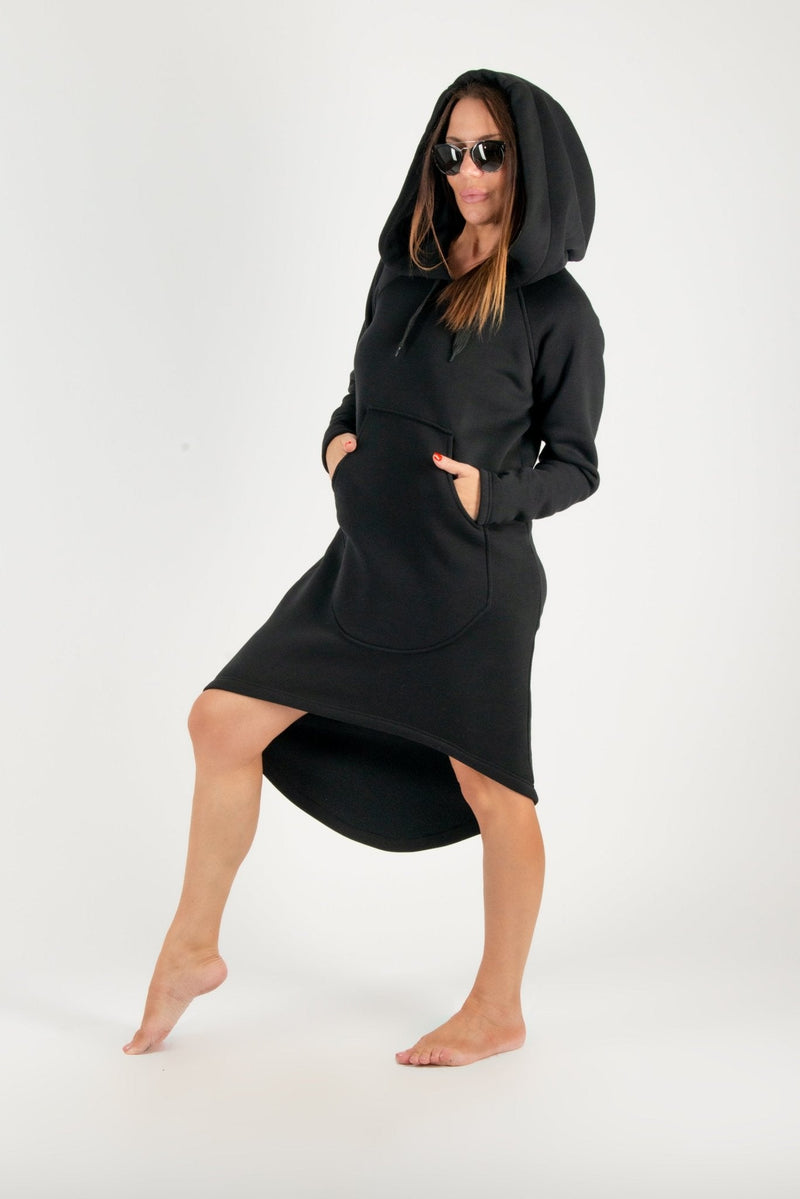 Plus Size Hooded Dress TAYLOR - EUG FASHION