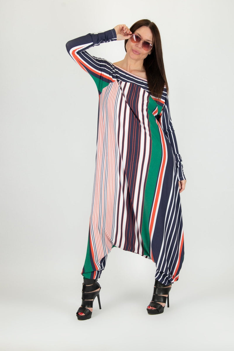 Striped Harem Jumpsuit MARLA SALE - EUG FASHION