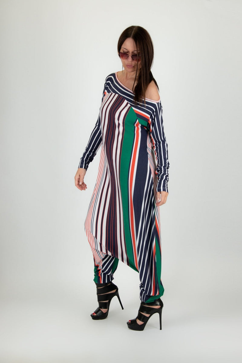 Striped Harem Jumpsuit MARLA SALE - EUG FASHION