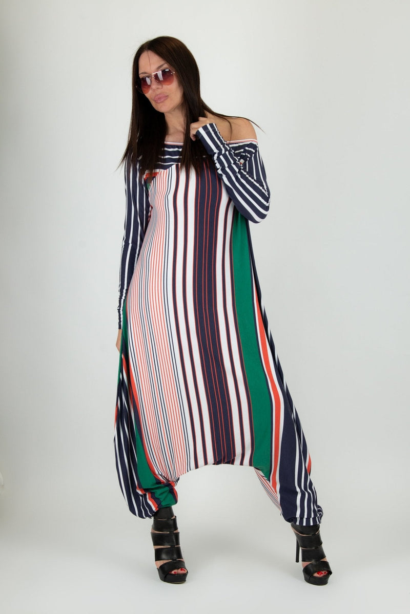 Striped Harem Jumpsuit MARLA SALE - EUG FASHION