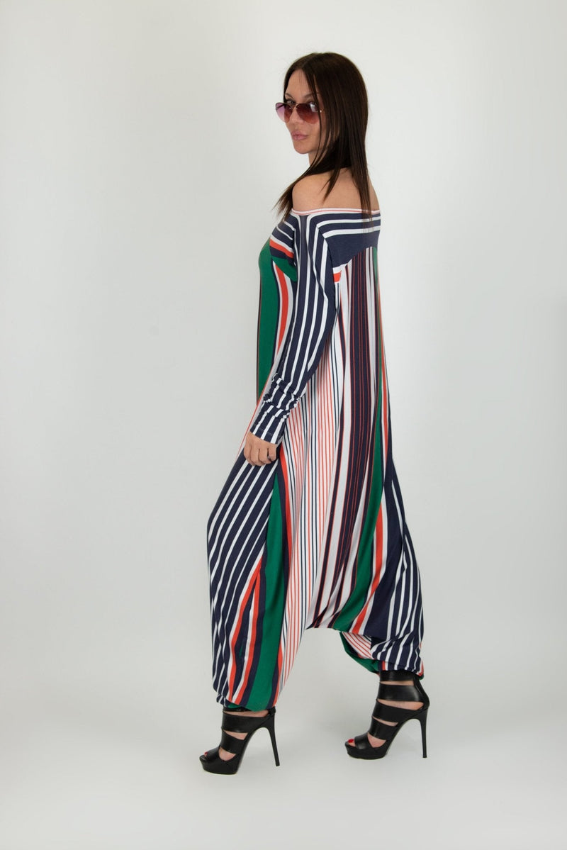 Striped Harem Jumpsuit MARLA SALE - EUG FASHION