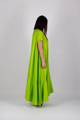 Summer Dress DIVA by DFold Clothing - Side view of the breathable cotton dress, perfect for warm weather.