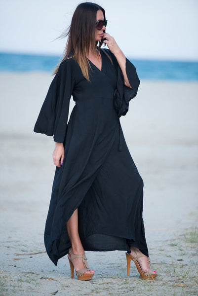 chinese dress ladies Astrid Black Floral Lace Corset Maxi Dress, M / Black main image 0