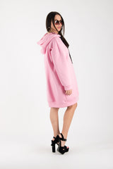 Sweatshirt Hooded Pink Dress MOLLY SALE - EUG FASHION