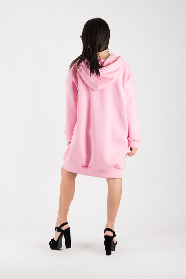 Sweatshirt Hooded Pink Dress MOLLY SALE - EUG FASHION