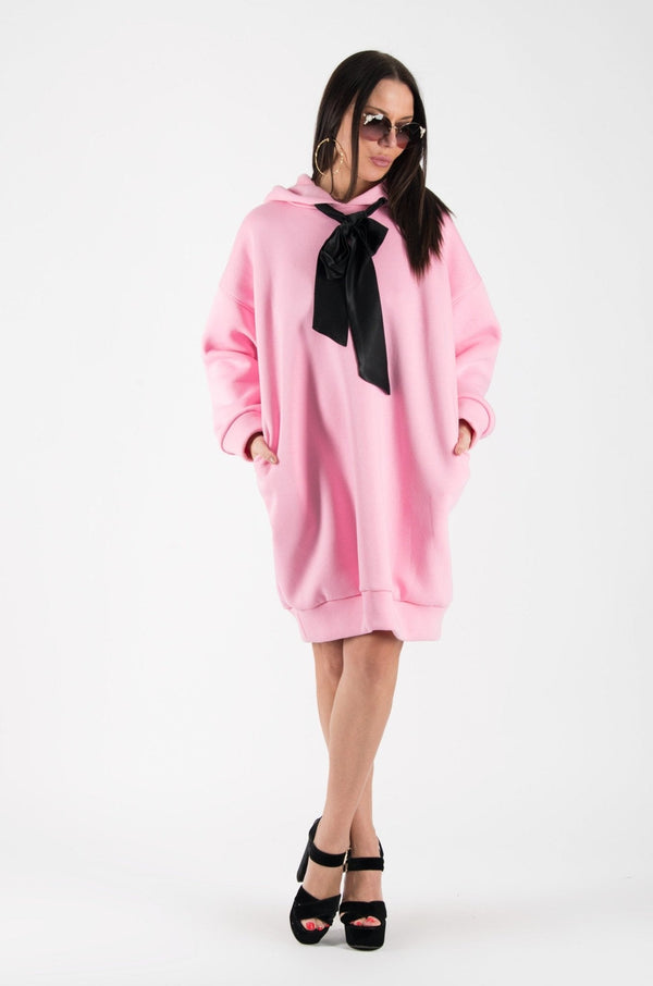 Sweatshirt Hooded Pink Dress MOLLY SALE - EUG FASHION