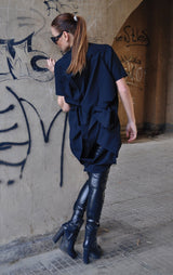 DFold Clothing brand ADELINA Short sleeves Tunic - Chic and comfortable poly viscose fabric perfect for Spring-Summer.