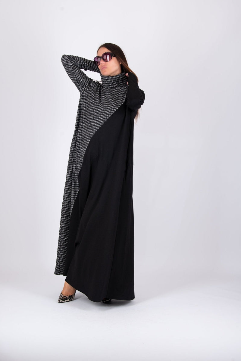 Turtleneck A line Long Dress VIVIAN - EUG FASHION