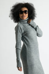 Turtleneck cotton knitting dress MIA SALE - EUG FASHION