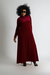 Turtleneck Velvet Dress VALERIE - EUG FASHION