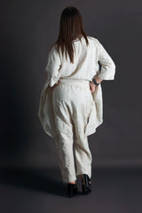 DFold Clothing ALEXA Two-Piece Linen Outfit - Harem Pants Detail