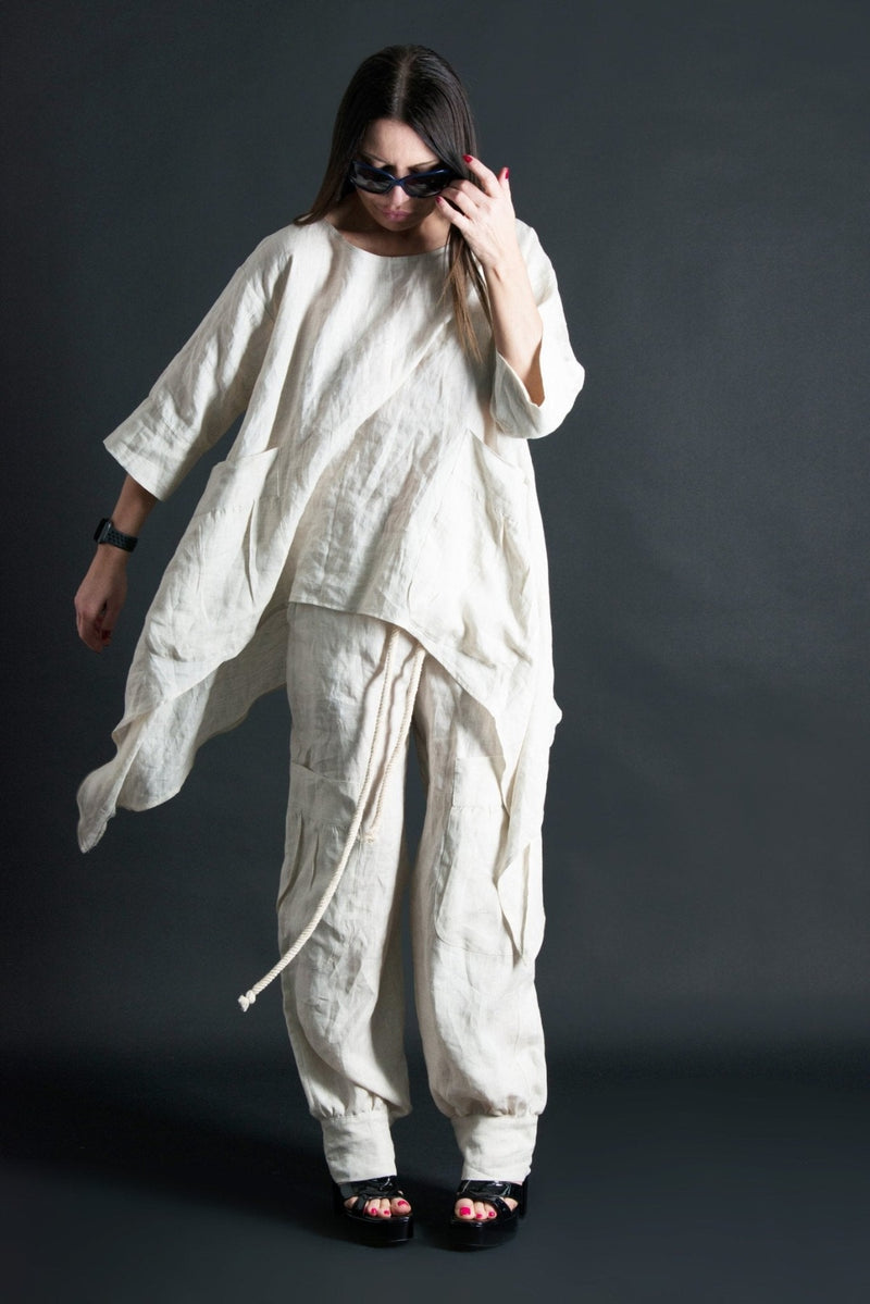 Elegant Two-Piece linen set Amanda from DFold Clothing