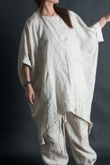 Elegant linen tunic from DFold Clothing's ALISON Two-Piece Set.