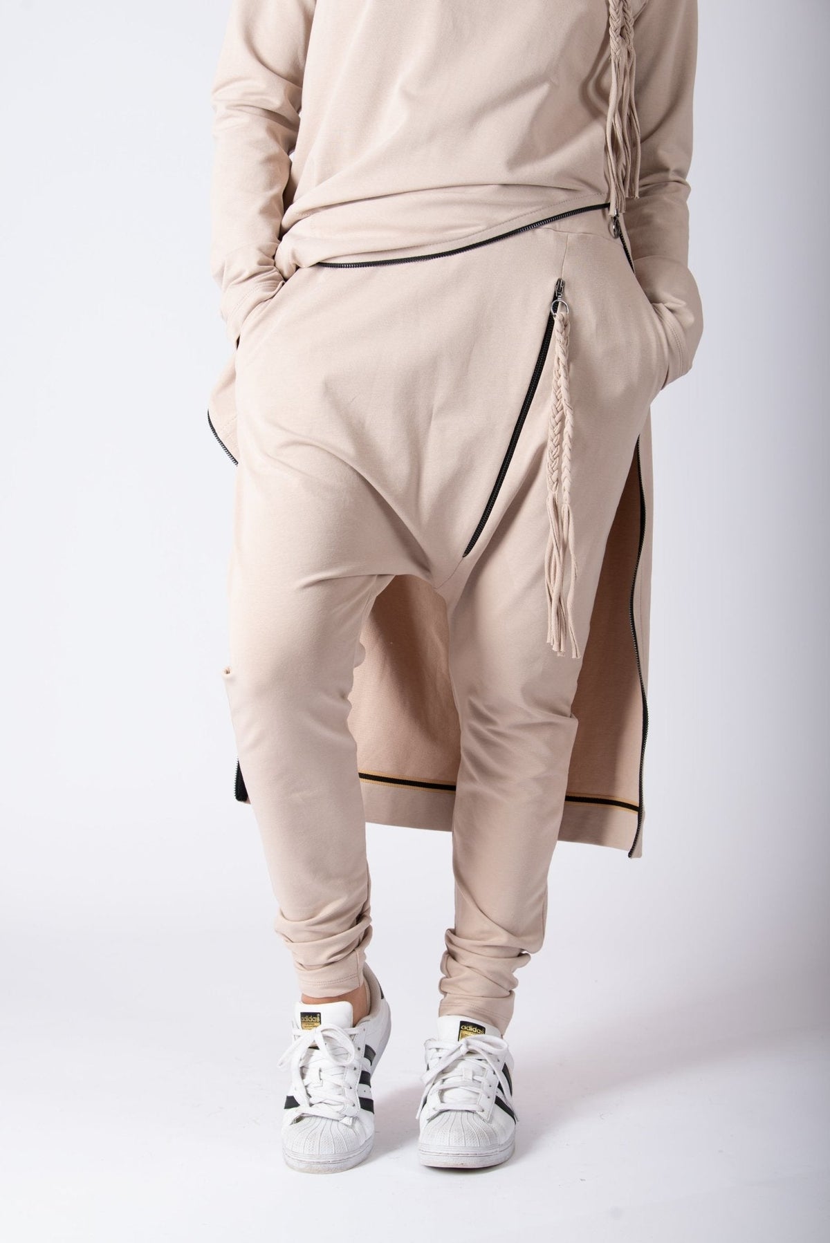 ELASTIC ENFOLD パンツ HAREM 61q2ftzq2uL._AC_SY350_QL65_.jpg PANTS パンツ