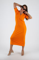 V Neck Jersey Dress KRISTA 