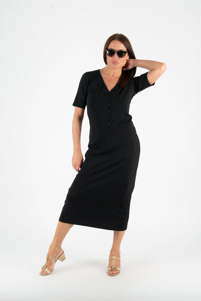 V Neck Jersey Dress KRISTA