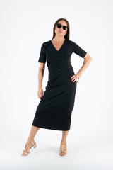 V Neck Jersey Dress KRISTA