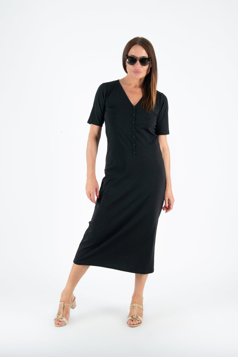 V Neck Jersey Dress KRISTA