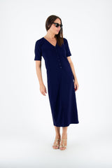 V Neck Jersey Dress KRISTA - EUG FASHION