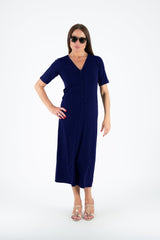 V Neck Jersey Dress KRISTA - EUG FASHION