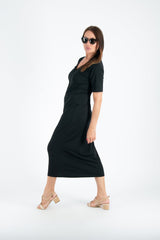 V Neck Jersey Dress KRISTA