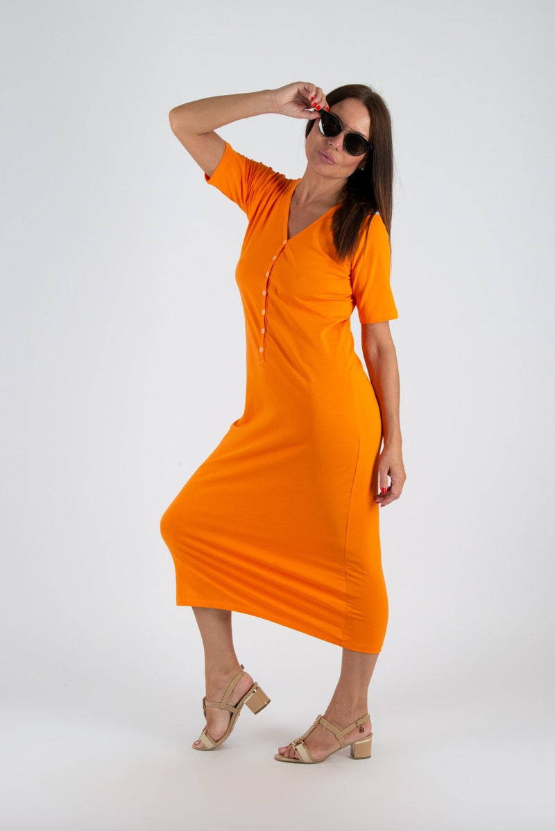 V Neck Jersey Dress KRISTA 