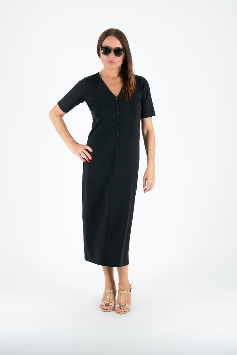 V Neck Jersey Dress KRISTA