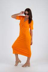 V Neck Jersey Dress KRISTA 