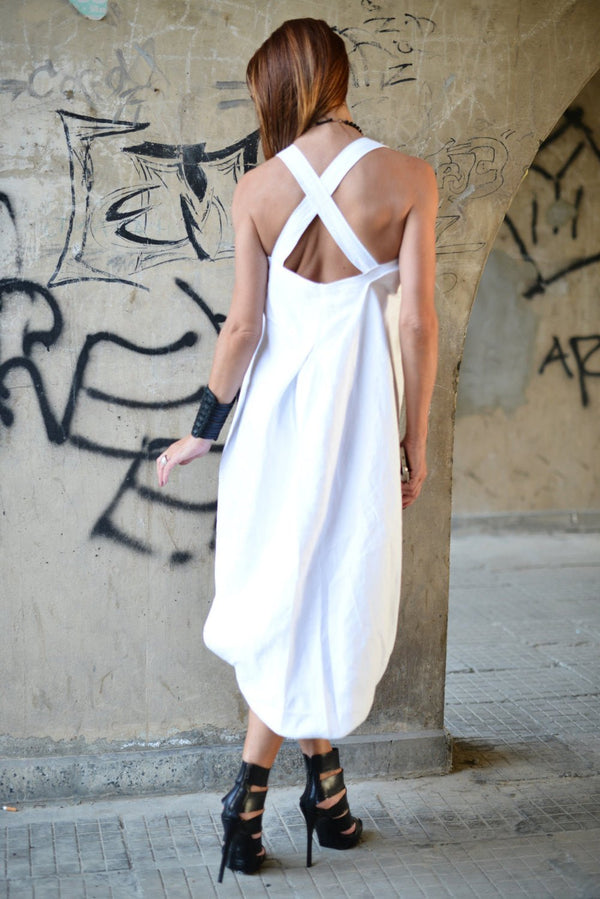 White linen dress Kate - EUG FASHION