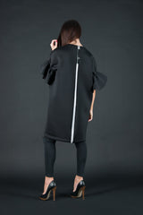 White Winter Neoprene Dress ESTER - EUG FASHION